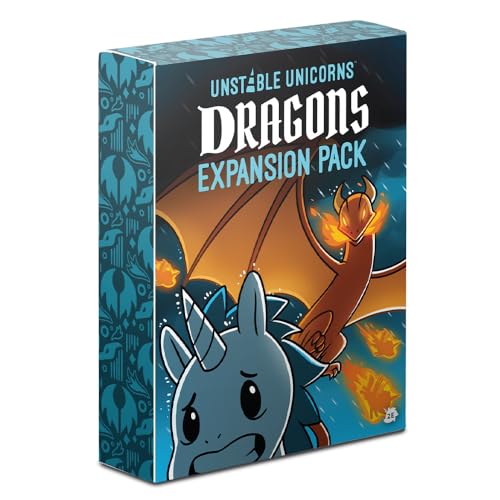 Unstable Games - Unstable Unicorns Dragons Expansion Pack - designed to be added to your Unstable Unicorns Card Game
