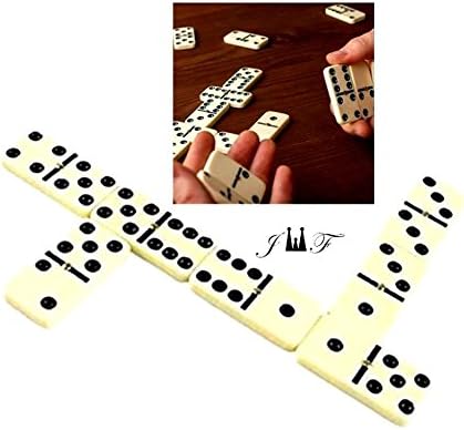 Set clásico premium de dominó de 28 piezas con caja de madera miniatura 2