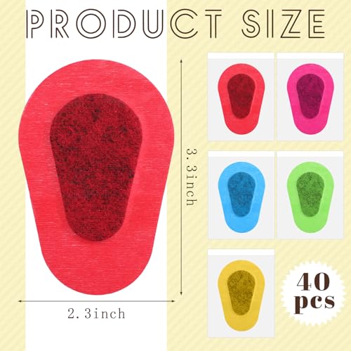 Image of Panitay 40 Pcs Eye Patches for Adults,3.3 X 2.3 Inch,Colorful