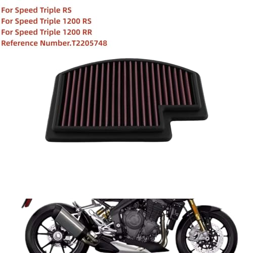 Filtre d'admission d'air moto T2205748 améliore le flux pour Speed Triple 1200 RS RR - 5