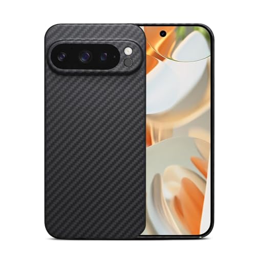 Ultra Thin and Lightweight Aramid Carbon Fiber Case for Google Pixel 9 Pro Black
