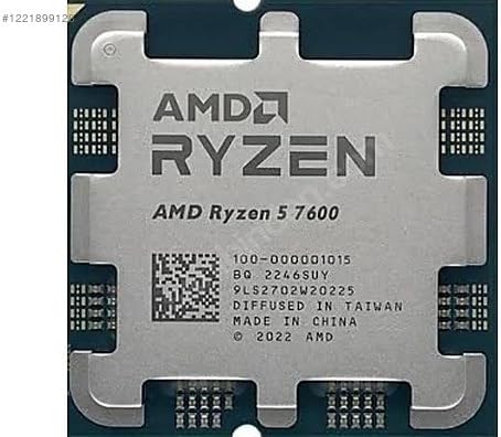 AMD Ryzen 5 7600 100-000001015 (3.8GHz - 5.1GHz) 38MB AM5 65W Tray İşlemci
