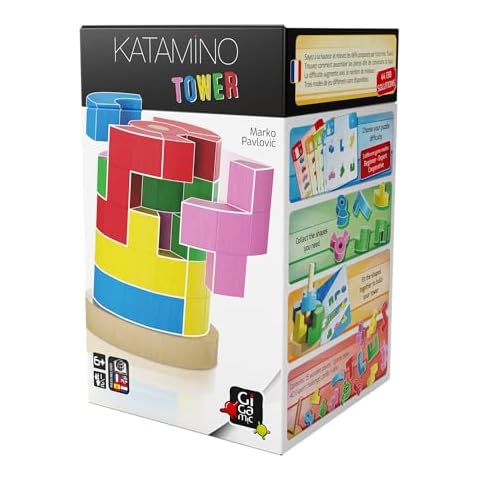 Katamino Tower | Wooden Puzzle Game for Kids and Families | Brain Game | Ages 6+ | 1 to 2 Players | 15 Minutes Cover
