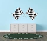 Checkered Flag Race Car Speedway Track Boy Girl Children Kid Living Room Bedroom Kitchen Home Decor