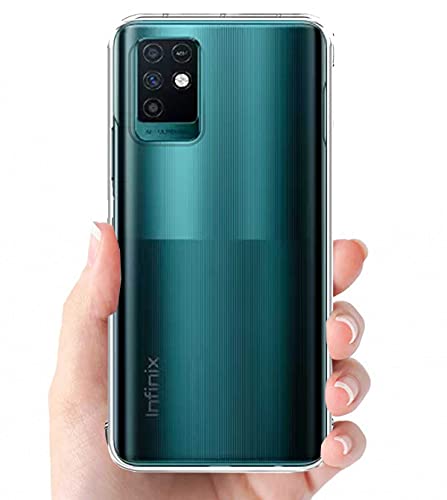 Image of Soft Flexible Back Cover Compatible with Infinix Note 10 Pro /Infinix Note 10, Transparent Case