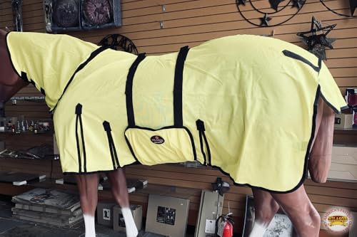 Image of HILASON Horse Fly Sheet UV Protect Breathable Mesh Bug Mosquito Spring | Summer Horse Rug | Fly Rug