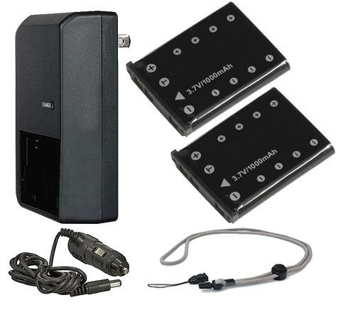 Batterie Lumix DMC-ZS10 et son chargeur de voyage AC/DC avec sangle