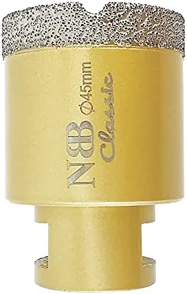 NBB Vacuum brazed Diamond Hole Saw with M14, Classic Golden Type, Diamond Drill bit for Dry or Wet Drilling Professionally on Hard Porcelain, Ceramic, Tile, Granite, Marble, for Angle Grinder(2, 8mm)