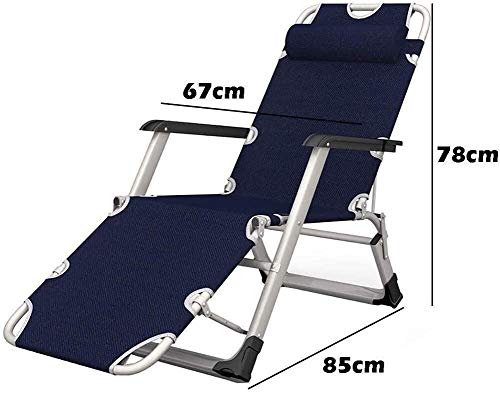 Chaises longues de jardin pliantes inclinables à haute résistance sans matelas - 2