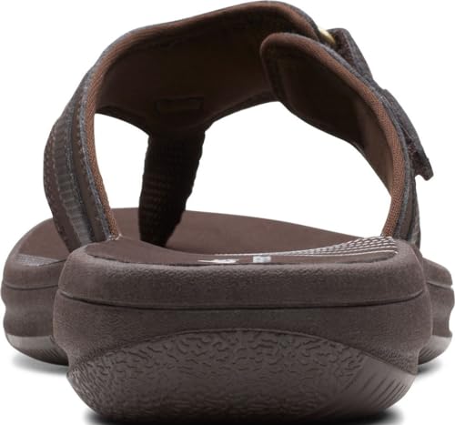 Image of Clarks Womens Breeze Sea Flip-Flop Sandals - Comfortable Flip Flop with Adjustable Hook and Arch Support - Casual Summer Wearing Cloudsteppers for Everyday