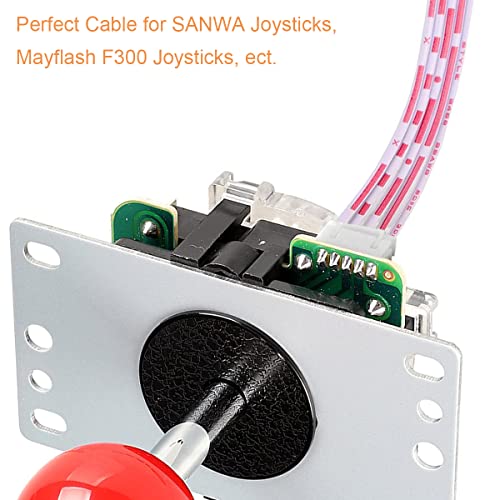 Image of 5Pin Cable for Mayflash F300 Joystick for SANWA Joystick, JST XH 2.54mm 0.1 inch Pitch Female to Female Connector Adapter for Zero Delay USB Encoder, 20cm, 20PCS