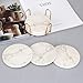 6 Pack White Marble Coaster Set with Holder Absorbent Drink Coasters Ceramic Cute Coaster Bar Dining Coffee Table Accessories Decor Gift Funny Cup Stone Modern Costers Cool Desk Beer Cork Coasters