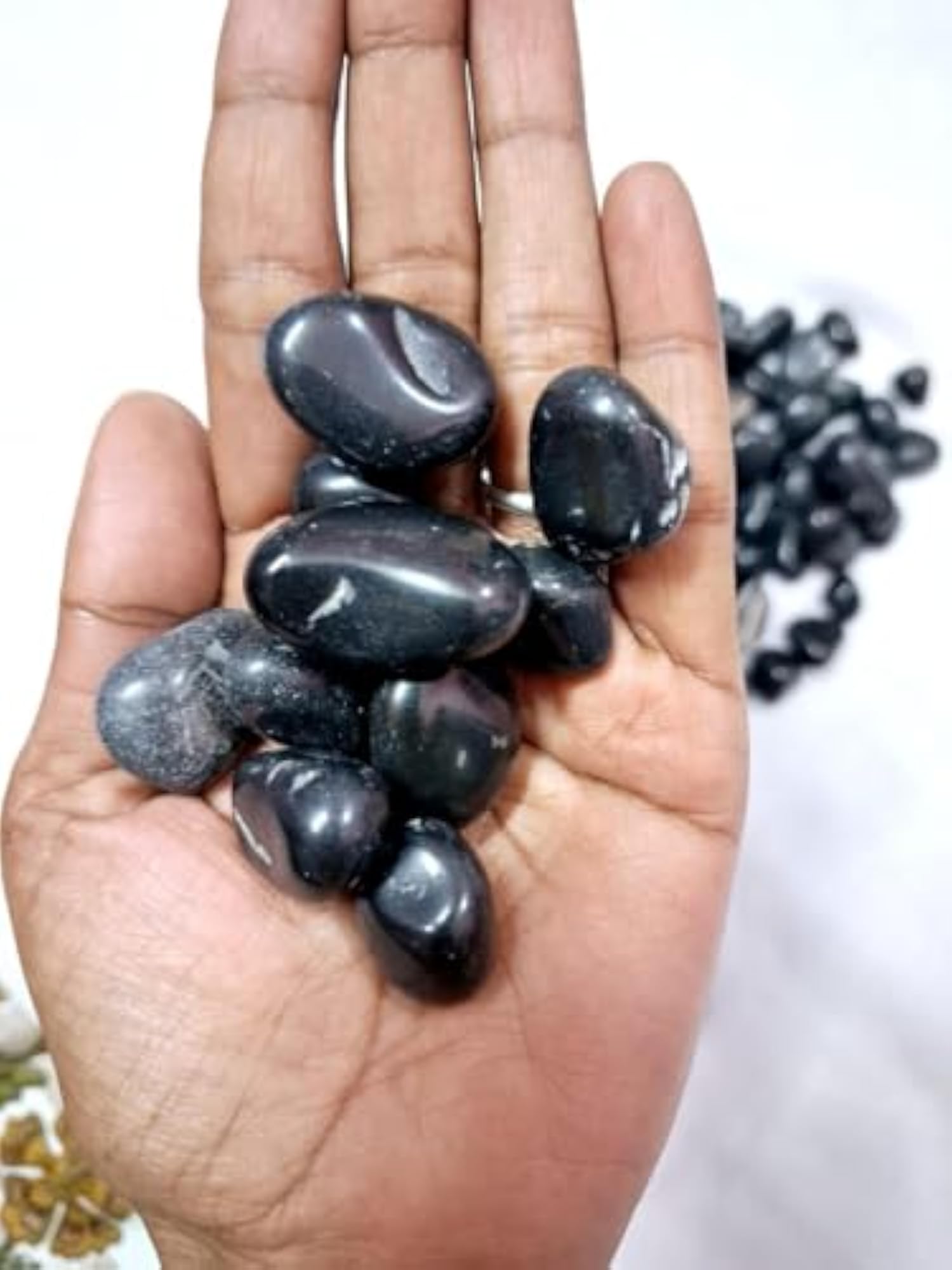 Black Polished Decorative Stones, 3kg
