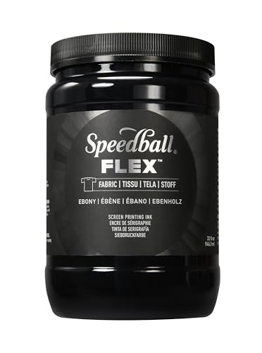 Speedball Flex Fabric Screen Ink, Ebony, 32 oz