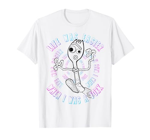Disney Pixar Toy Story 4 Forky Life was Easier Poster T-Shirt