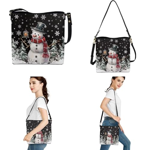 Image of HUGS IDEA Leather Purses and Handbag for Women Bucket Bag with Wrist Wallet 2 Packs