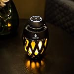 Haut-parleur Bluetooth extérieur avec atmosphère de flamme, pour les hommes, les femmes, Cool Gadgets pour les fêtes de jardin de porche, BT5.0, 5W Son stéréo, Haut-parleur sans fil étanche avec lampe à torche led