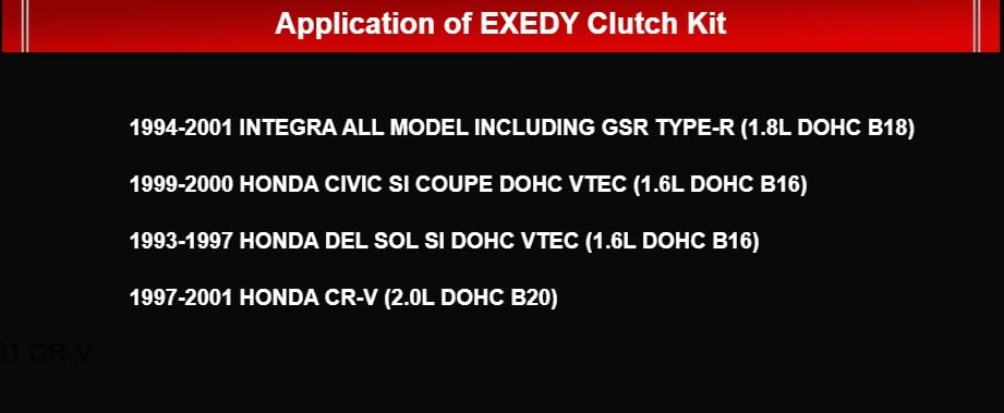 EXEDY CLUTCH KIT COMPATIBLE WITH 94-01 ACURA INTEGRA RS LS GS GSR TYPE-R 1.8 1.8L B18B B18C - Image 3