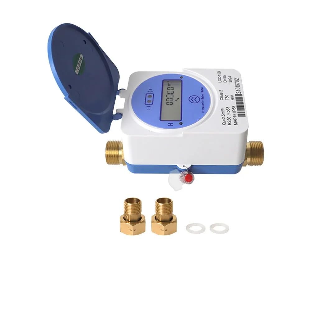 Zigbee Smart Ultrasonic Water Meter - LCD Display, High Accuracy Water Flow/Consumption Monitor, IP68, Works with Tuya (Zigbee Hub Required), Home Assistant Compatible via Zigbee2mqtt (25mm)