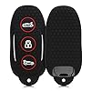 kwmobile autosleutel hoesje compatibel met Tesla Model S Smart Key autosleutel – Autosleutel behuizing in zwart/rood