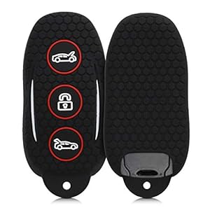 kwmobile autosleutel hoesje compatibel met Tesla Model S Smart Key autosleutel – Autosleutel behuizing in zwart/rood