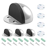 4 topes de puerta brillantes de acero inoxidable, tope de pu