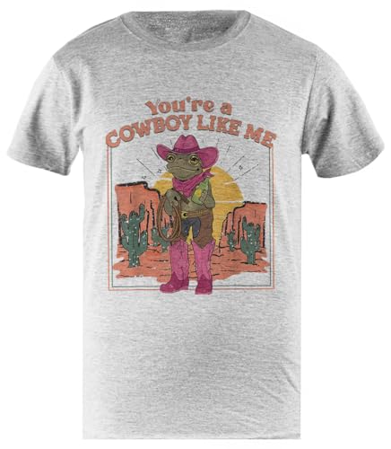 Youre A Cowboy Like Me Cowboy T-Shirt Gris pour Hommes, Chemise Simple en Coton