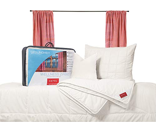 HEFEL Zirbendecke Wellness medium, Füllung: 100% Schafschurwolle mit Zirbenflocken 200x200 cm Cover