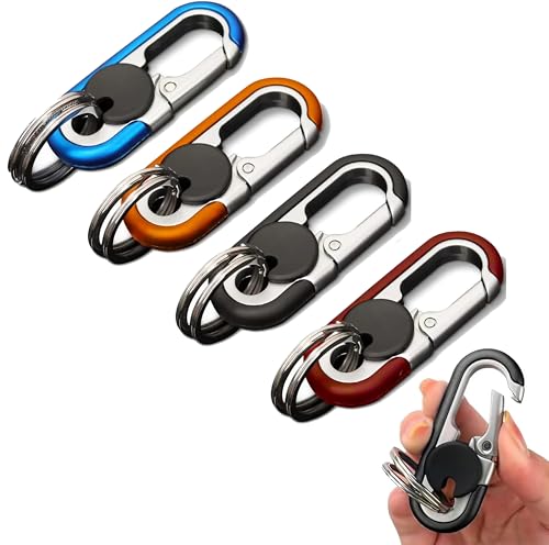 Men's Car Key Chain 4pcs, Personalized Creative Stainless Steel Car
