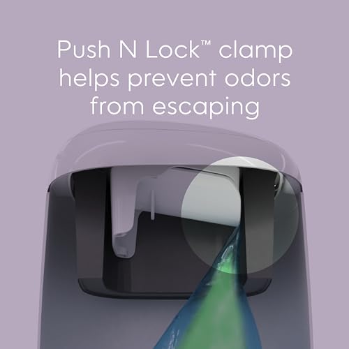 image for Diaper Genie Compact Pail Includes 1 Starter Square Refill That can Ho