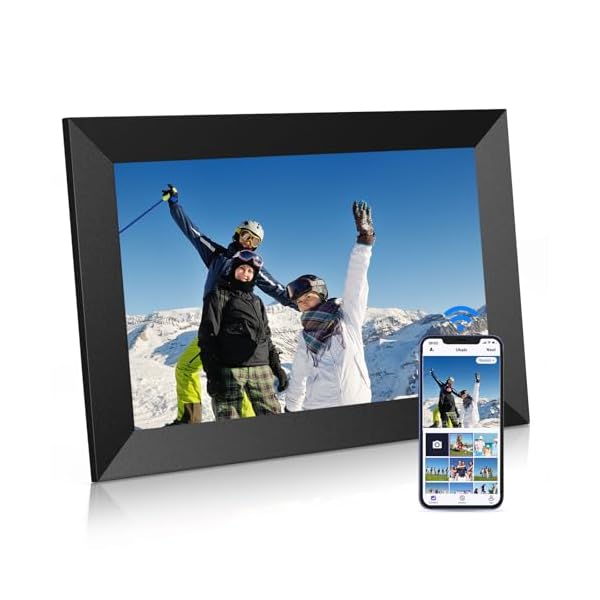Uhale Digital Picture Frame WiFi 10.1 inch HD IPS Touch Screen Electronic Picture Frame Slideshow Smart Loop Digital Photo Frame with APP & SD Card Slot to Load Photos & Videos from Your Phone