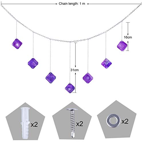 mookaitedecor 1M Agate Crystal Art Healing Crystal Wall Hanging Ornament for Living Room Bedroom Party Home Living Room Decor Square Purple Wall Art Decor Good Luck Home Decor New Home Gift - Image 2