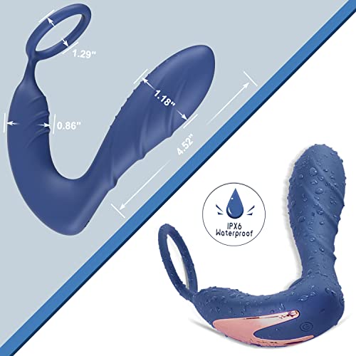 Vibrating Prostate Massager Anal Vibrator - 10 Patterns Anal Plug With Cock Ring, G-Spot Vibrator With Remote, Adult Sex Toys For Men, Women And Couple Pleasure #TOP5