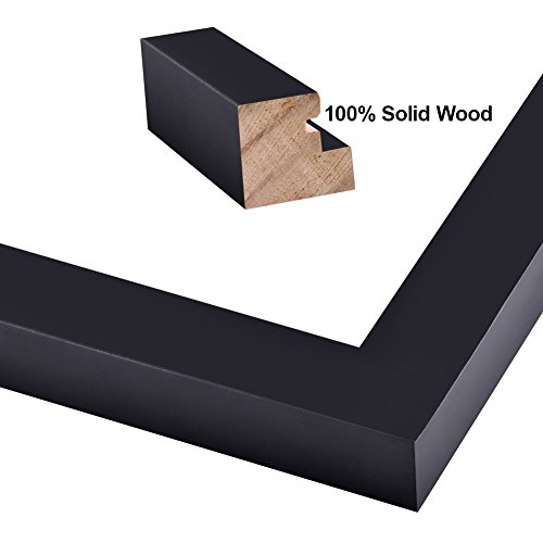 RPJC 4x6 inch Picture Frames Made of Solid Wood High Definition Glass for Table Top Display and Wall Mounting Photo Frames Black by RPJC - Image 2