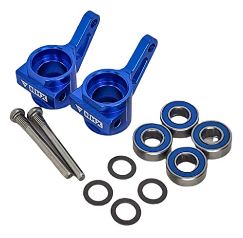 NHX RC Alum Front Steering Knuckles w/Bearings -Blue:1/10 2WD Slash/Stampede/Rustler/Bandit