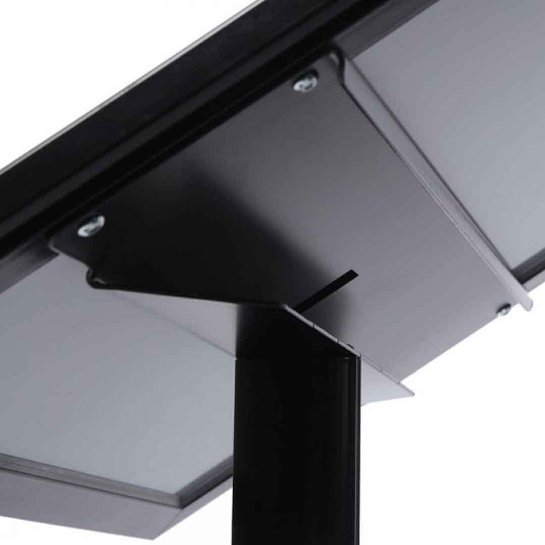 Danieli Store - Expositores de Pie 2xA4 para Exterior. Soporte Para Menu de Aluminio con Llave. Atril para Tiendas y Restaurantes. Porta Menu Exterior con y sin Luz LED Con Panel Personalizable