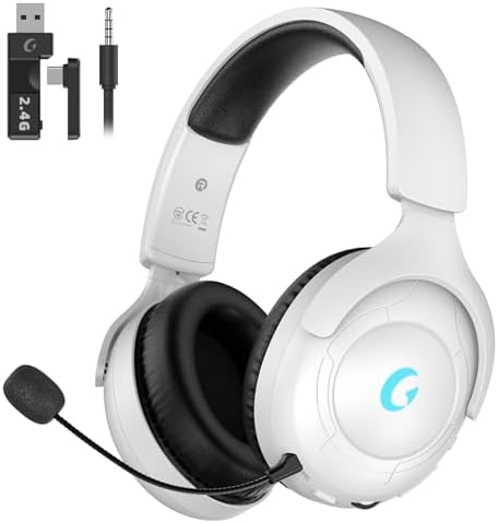 Wireless Gaming Headset for PS5, 2.4GHz Gaming Headset with Mic, ...