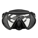 La máscara tiene una correa ajustable que es fácil de operar, se adapta a una gran cantidad de tipos faciales y es liviano e ideal para el buceo libre.