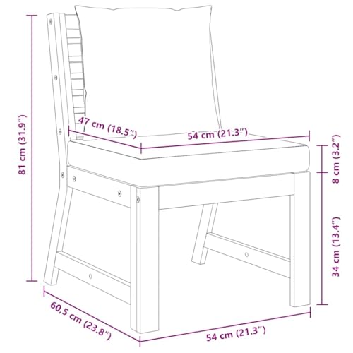 Canapé central sectionnel acacia pour optimiser l'espace avec coussin crème - 4