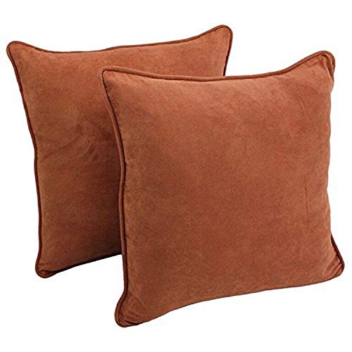 Blazing Needles Corded Microsuede Floor Pillows (Set of 2), 25