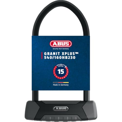 ABUS Bügelschloss Granit XPlus 540 + USH-Halterung - Fahrradschloss mit 13 mm starkem Bügel und XPlus Zylinder - ABUS-Sicherheitslevel 15-230 mm Bügelhöhe