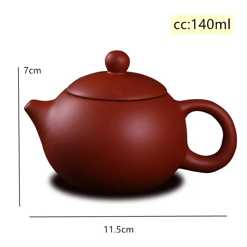 Teiera in ceramica, set da tè portatile per esterni, set da tè con teiera viola, caffettiera, set da tè retrò per la casa, accessori per la cerimonia del tè cinese, teiera da 140 ml (140 ml-02)