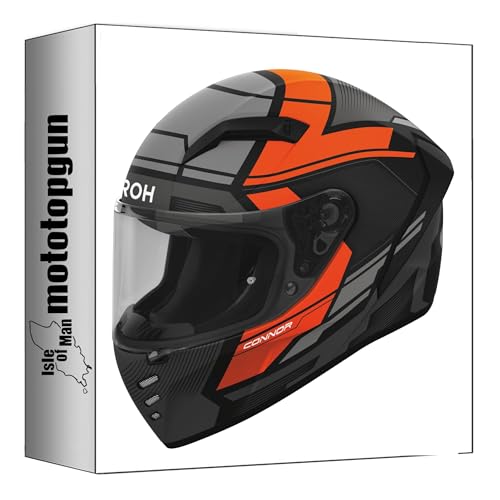 Casque intégral moto Connor cne32 Ego Orange Mat L ai48a13covegc