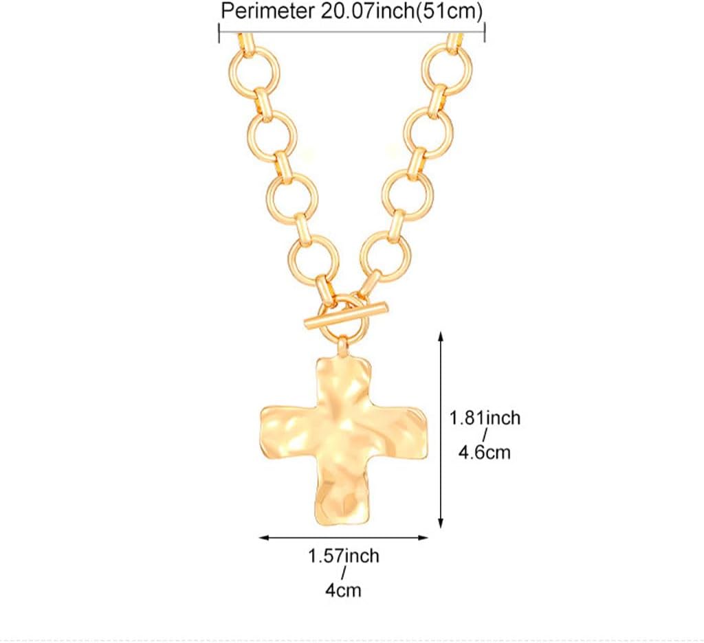 Chunky Gold Cross Necklace for Women Statement Cross Pendant Necklace Vintage Thick Chain Jewelry Christian Faith Gifts - Image 7