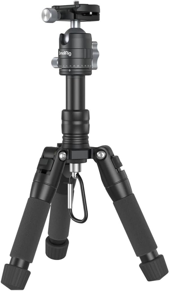 SMALLRIG Tripod Aluminiowy mini Statyw 20cali/52cm Statyw Biurkowy z Głowicą Kulową 360°, Kompaktowy Statyw Biurkowy do Lustrzanki Cyfrowej, Kamery Wideo, Obciążenie do 13 Funtów/6kg - 4289