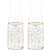 THUN - Caraffa con Decorazioni Natalizie - Natale - Accessori Cucina - Linea Gold Icons - Vetro, Oro 24 K - 119 cl