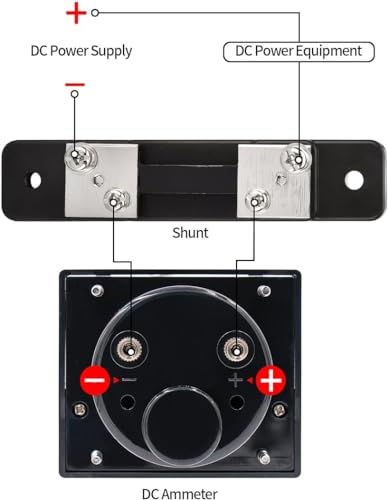 50A / 75mV Shunt-Widerstand, DC Amp Panel Meter abgeschoben Stromtester for Digital-Amperemeter Analog Meter FL-2