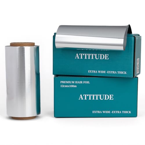ATTITUDE Premium Hair Foil Roll 12 cm x 100 m Extra Wide and Thick Hairdressing Colouring Foils