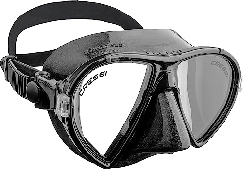 Cressi Gafas de Buceo Sub Dn295050 Snorkeling, Unisex, Negro/Negro, Talla única