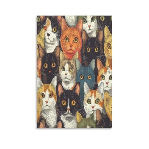 Décoration murale salon avec cette impression sur toile chat mignon
